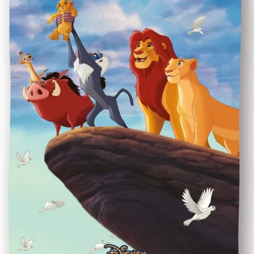 Πετσέτα Θαλάσσης Quick Dry Disney Home Lion King 101 70X140 Sky Blue 100%  Microfiber
