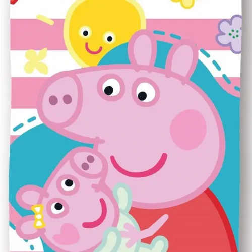 Πετσέτα Θαλάσσης Quick Dry Hasbro Peppa Pig 821 70X140 White-Pink 100%  Microfiber