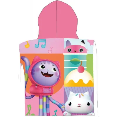 Πόντσο Θαλάσσης Quick Dry DreamWorks Gabby-s Dollhouse 427 50X100 Pastel Lilac 100%  Microfiber