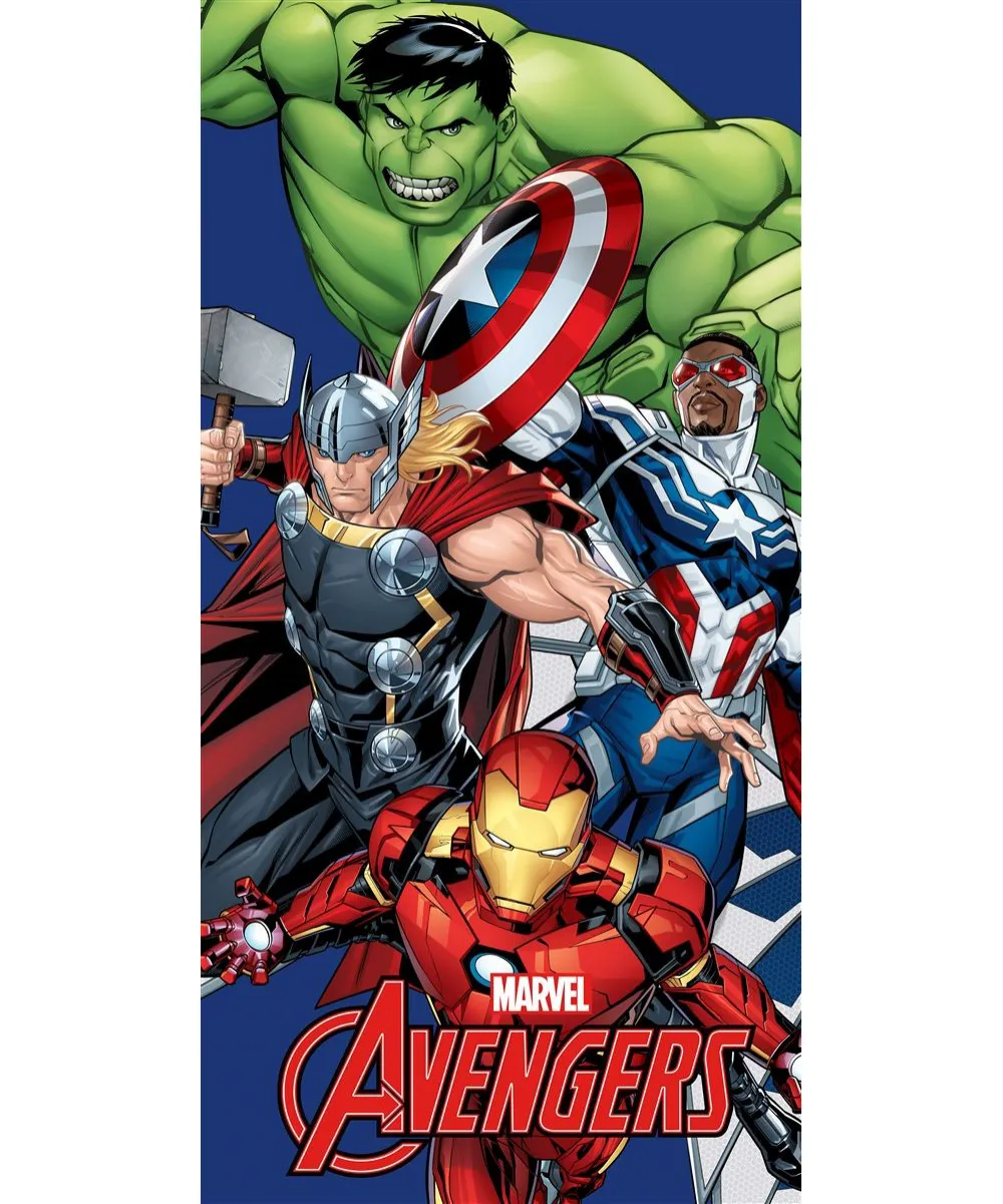 Πετσέτα Θαλάσσης Quick Dry Marvel Avengers 670 70X140 Blue 100%  Microfiber