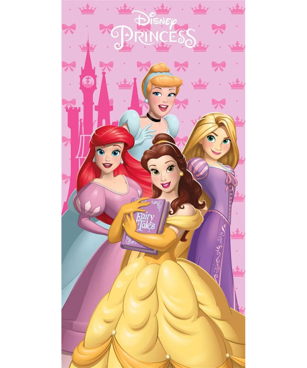 Πετσέτα Θαλάσσης Quick Dry Disney Home Princess 191 70X140 Baby Pink 100%  Microfiber