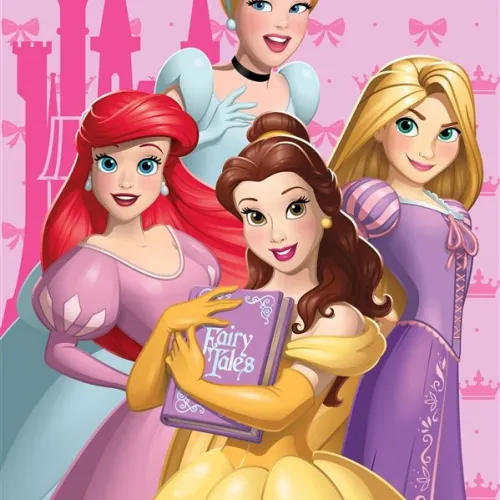 Πετσέτα Θαλάσσης Quick Dry Disney Home Princess 191 70X140 Baby Pink 100%  Microfiber