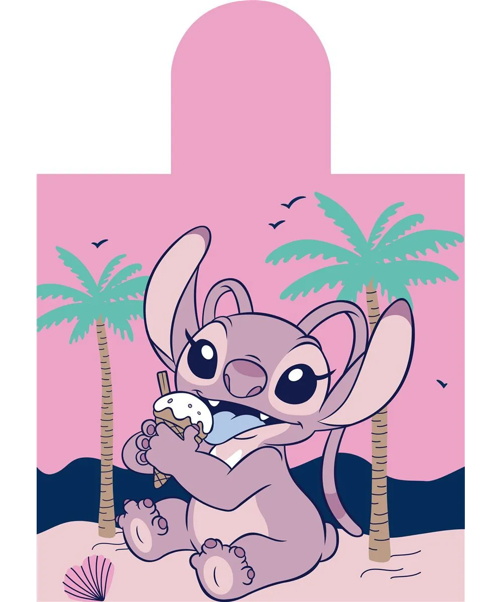 Πόντσο Θαλάσσης Quick Dry Disney Home Lilo & Stitch 195 50X100 Baby Pink 100%  Microfiber