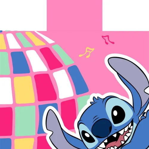 Πόντσο Θαλάσσης Quick Dry Disney Home Lilo & Stitch 275 50X100 Pink 100%  Microfiber