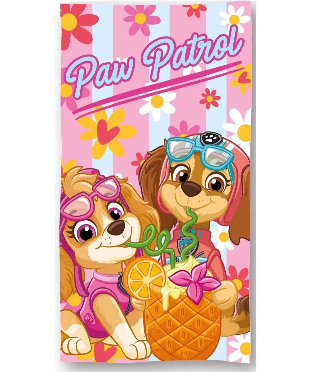 Πετσέτα Θαλάσσης Quick Dry Nickelodeon Paw Patrol 002 70X140 Baby Pink 100%  Microfiber