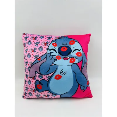 Βελούδινο Μαξιλάρι Disney Home Stitch 610 38X38 Pink-Fuchsia 100%  Velboa