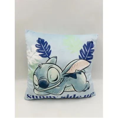 Βελούδινο Μαξιλάρι Disney Home Stitch 612 38X38 Pale Blue 100%  Velboa