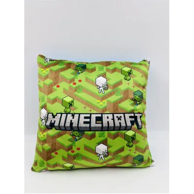Βελούδινο Μαξιλάρι Mojang Minecraft 606 38X38 Light Green-Sky Blue 100%  Velboa