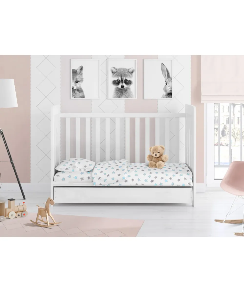 ΣΕΝΤΟΝΙΑ ΕΜΠΡΙΜΕ ΣΕΤ 3 τεμ bebe Star 104 120Χ160 Sky blue Cotton 100% ΣΕΝΤΟΝΙΑ ΕΜΠΡΙΜΕ ΣΕΤ 3 τεμ bebe Star 104 120Χ160 Sky blue Cotton 100%