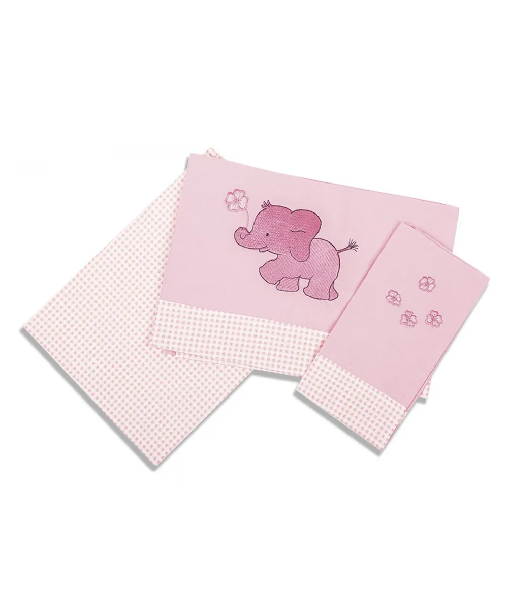 ΣΕΝΤΟΝΙΑ ΣΕΤ 3 τεμ bebe ΕΛΕΦΑΝΤΑΚΙ 15 120Χ170 ΡΟΖ Cotton 100% ΣΕΝΤΟΝΙΑ ΣΕΤ 3 τεμ bebe ΕΛΕΦΑΝΤΑΚΙ 15 120Χ170 ΡΟΖ Cotton 100%
