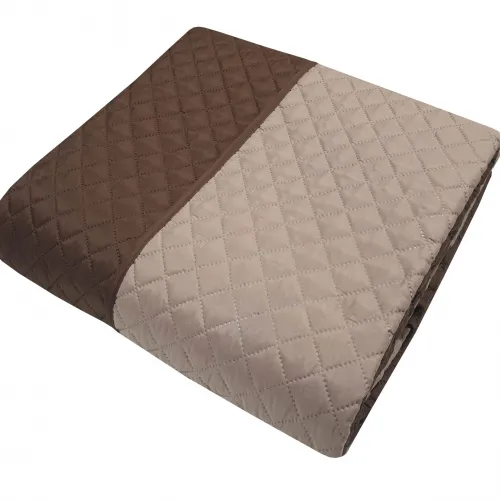 Κουβερλί Microfiber ULTRASONIC 90gr/m2 NEW ΜΕ ΡΕΛΙ ΚΑΦΕ - ΜΟΚΑ Σούπερ Υπερδιπλο 240Χ260