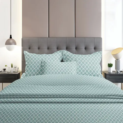 Σετ Σεντόνια Flannel 530 Aqua Διπλό με λάστιχο (150x205 30)