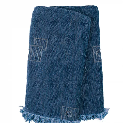 Ριχτάρι Σενίλ Ζακάρ Box Blue Τριθέσιο