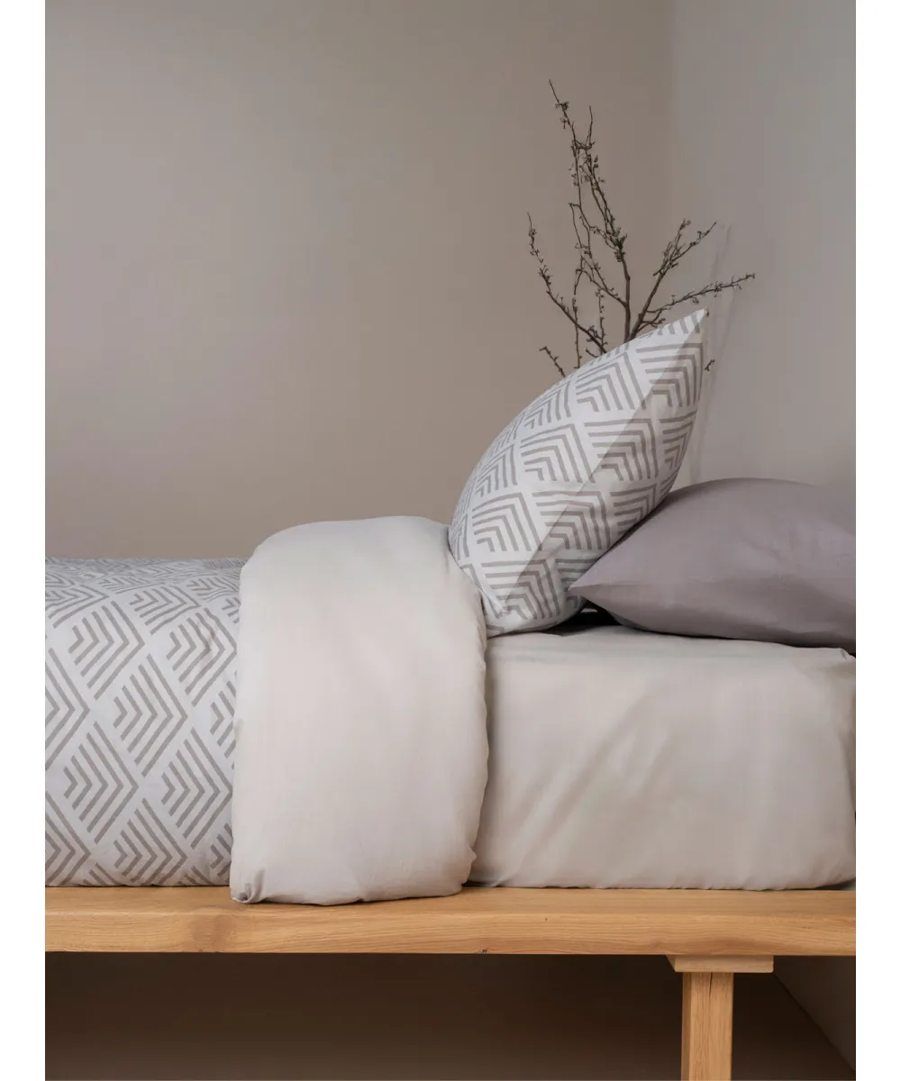 Σετ Σεντόνια Cotton Feelings 2048 Grey Διπλό (200x270)