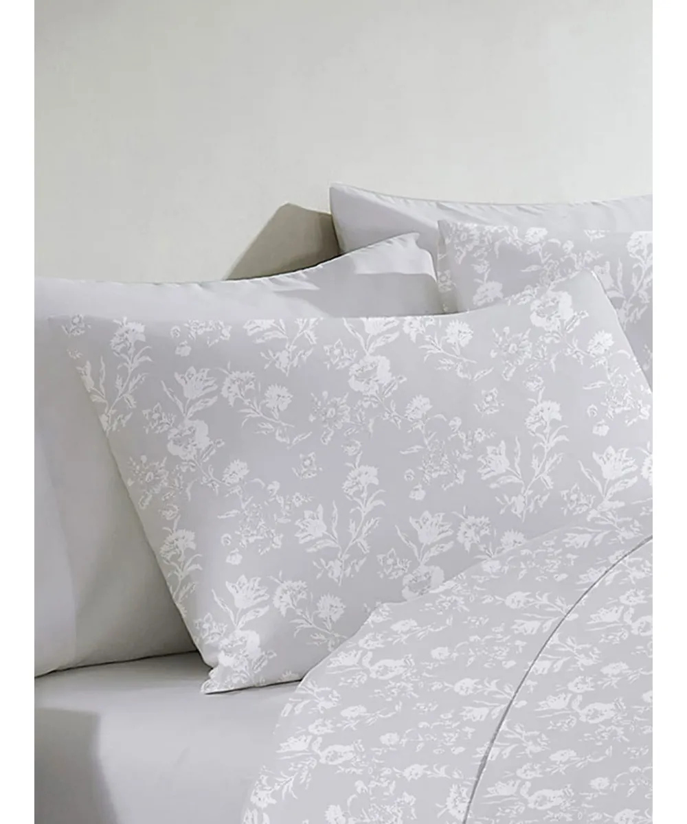 Μαξιλαροθήκη Menta Εμπριμέ 340 Grey 50x70