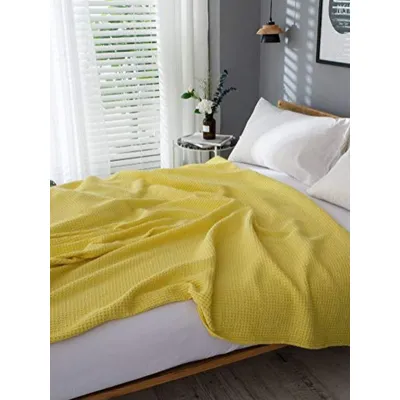 Κουβέρτα πικέ Eliot Yellow Υπέρδιπλη (220×240)