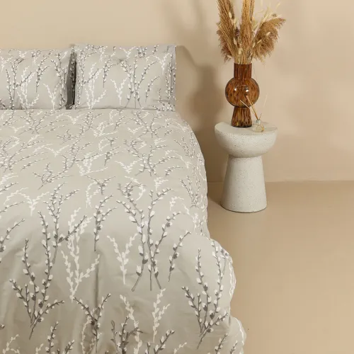 Σετ Σεντόνια Cotton Feelings 2054 Grey Μονό (165x270)