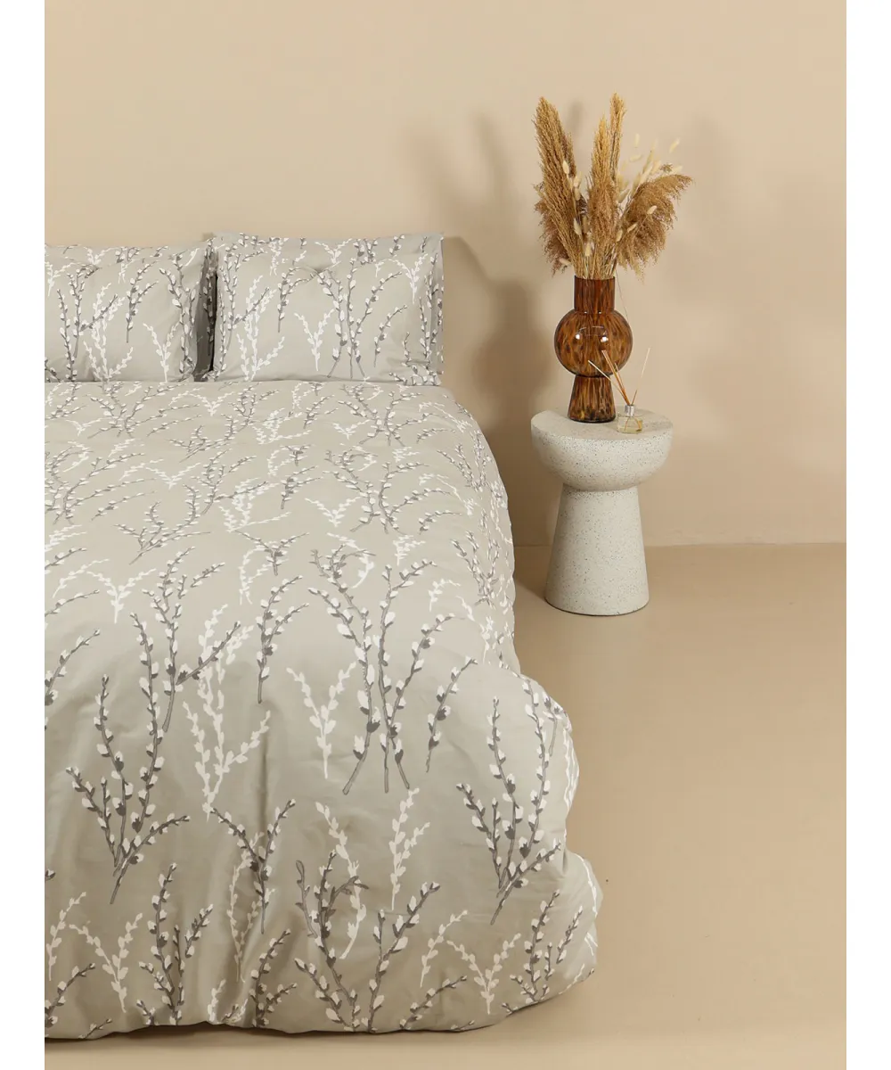 Σετ Σεντόνια Cotton Feelings 2054 Grey Μονό με λάστιχο(105x205 30)