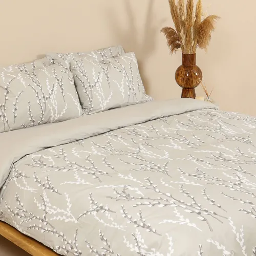 Σετ Σεντόνια Cotton Feelings 2054 Grey Μονό με λάστιχο(105x205 30)