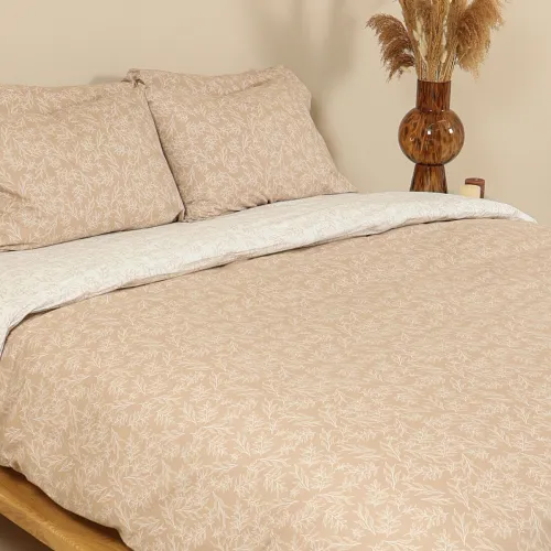 Σετ Σεντόνια Cotton Feelings 2052 Beige Μονό με λάστιχο(105x205 30)