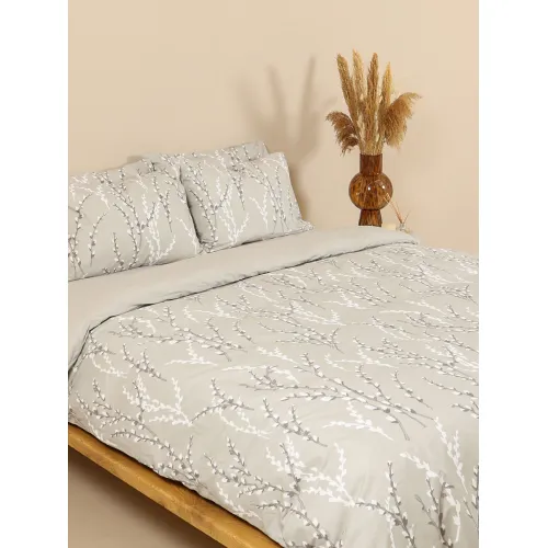 Σετ Σεντόνια Cotton Feelings 2054 Grey Μονό με λάστιχο(105x205 30)