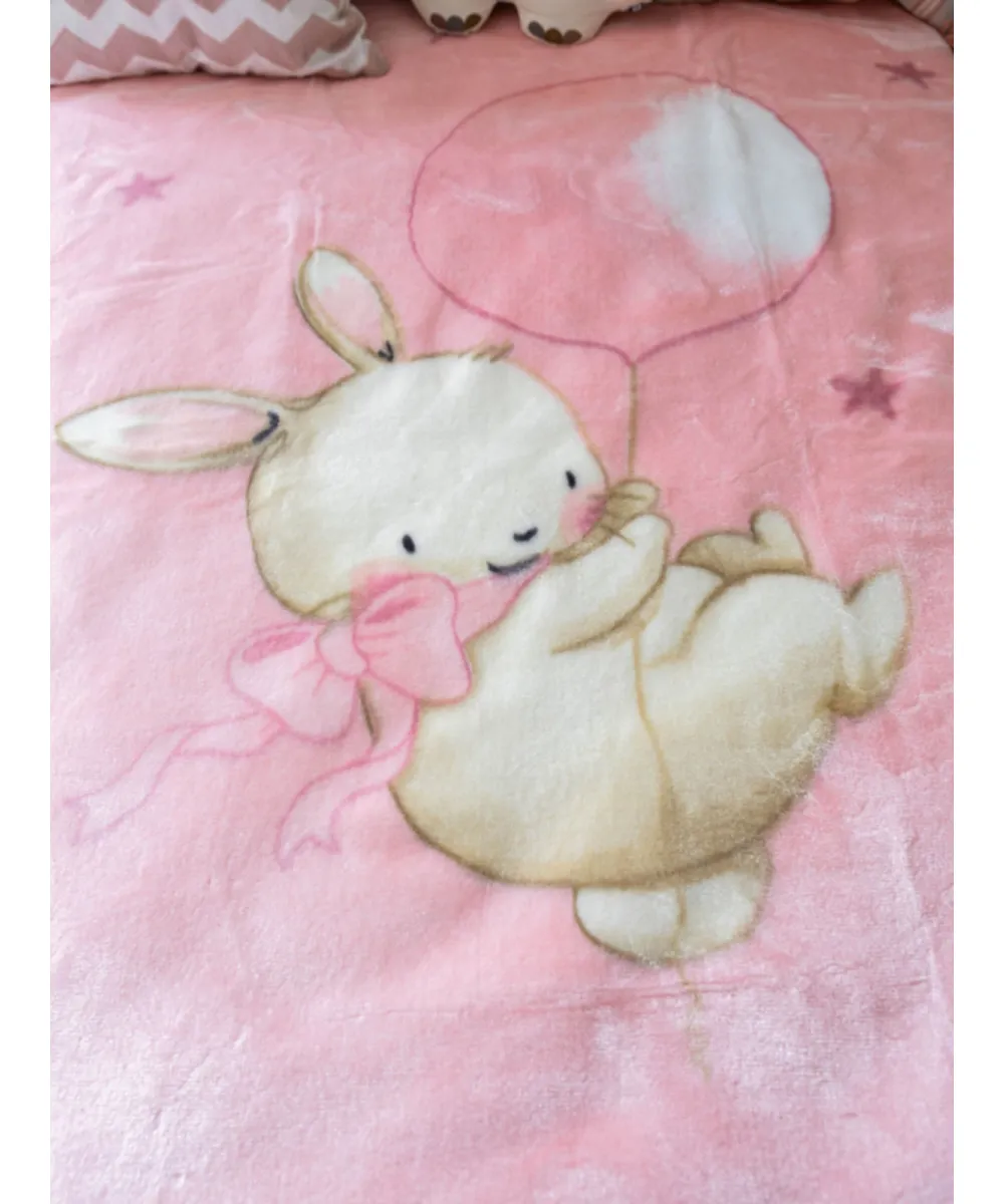 Κουβέρτα Βελουτέ Κούνιας 1545 Pink 110x140