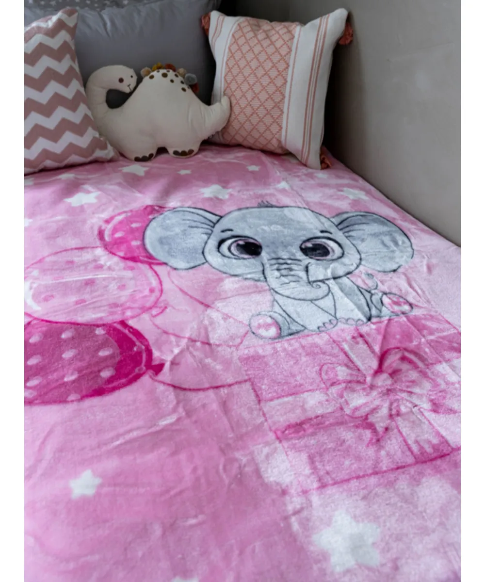 Κουβέρτα Βελουτέ Κούνιας 1558 Pink 110x140