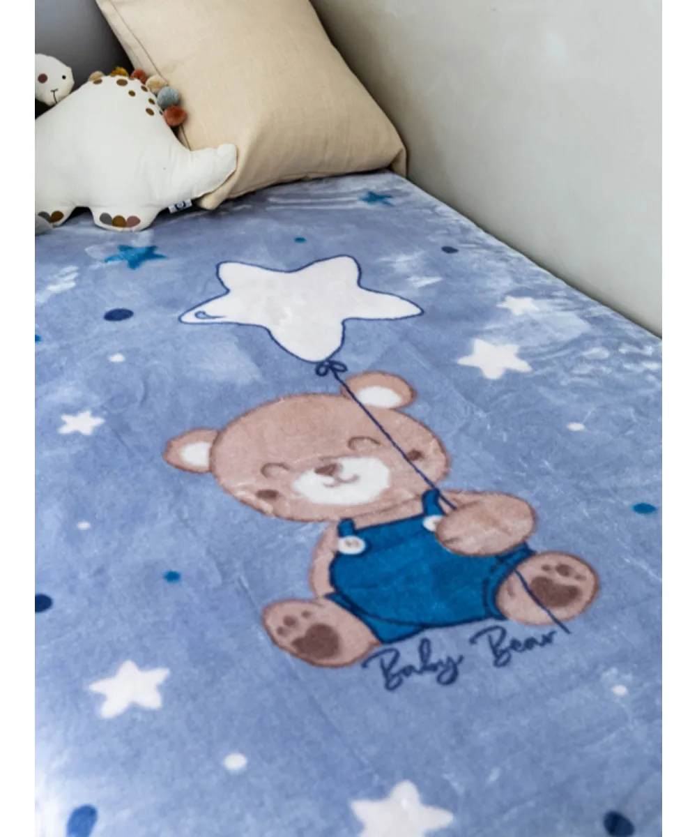 Κουβέρτα Βελουτέ Κούνιας 1571 Blue 110x140