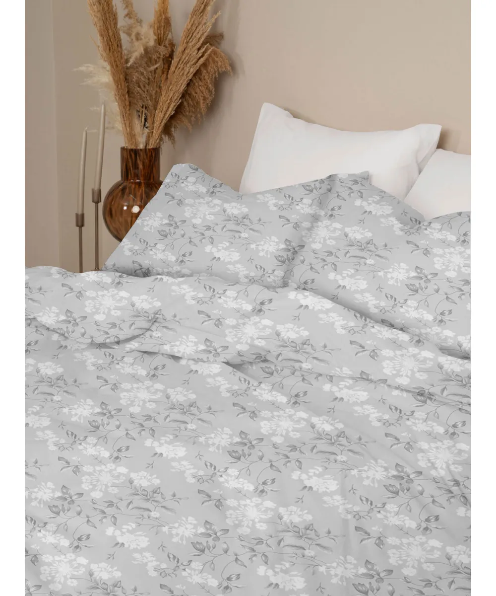Σετ Σεντόνια Menta Εμπριμέ 360 Grey Διπλό (200x250)
