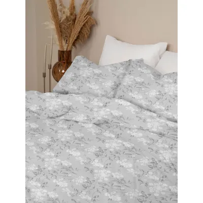 Σετ Σεντόνια Menta Εμπριμέ 360 Grey Υπέρδιπλο (220x250)