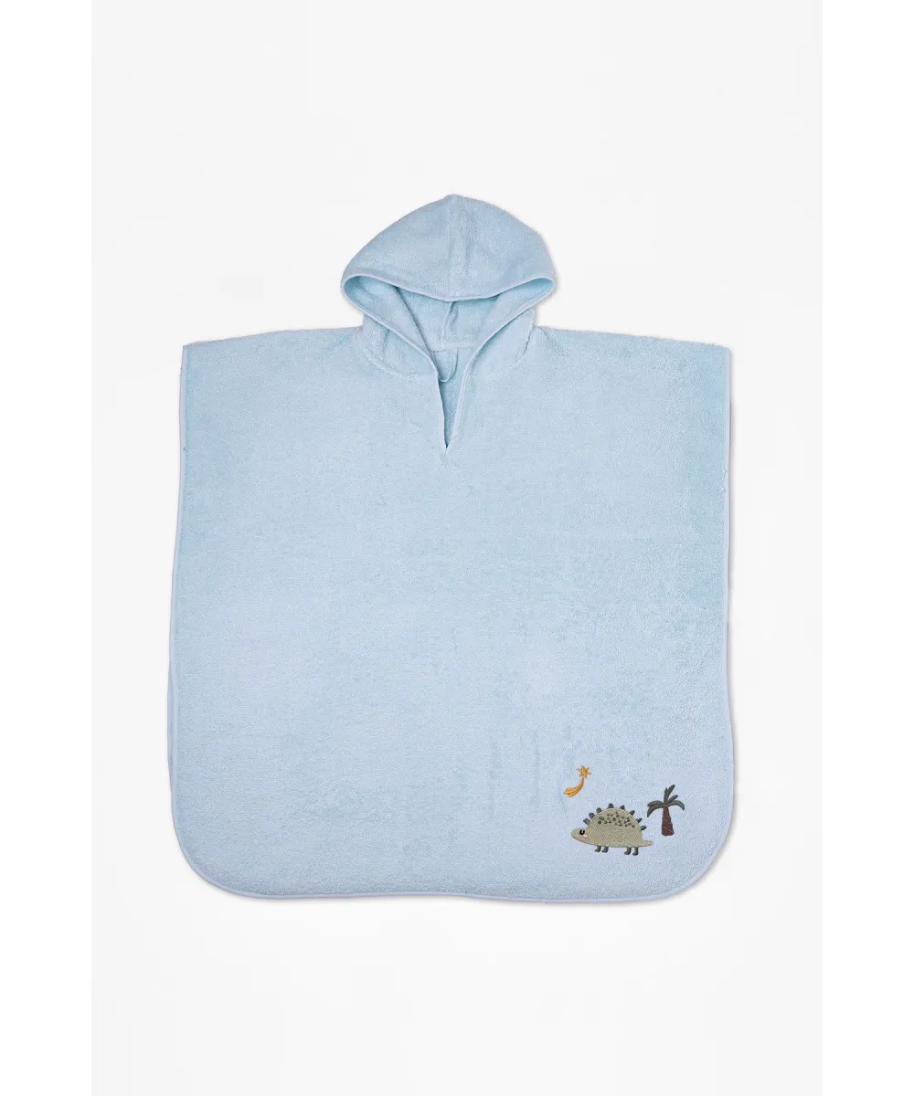 Fluffy Κεντητό Πόντσο Mint one size