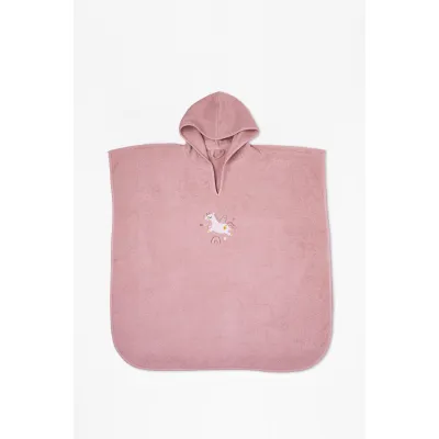 Fluffy Κεντητό Πόντσο Powder one size