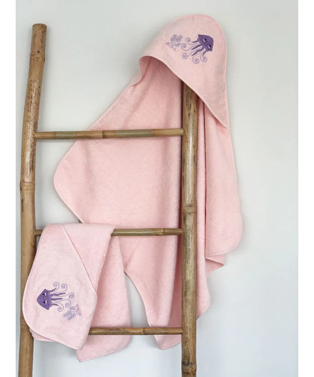 Fluffy Κεντητή Κάπα Pink 75x75