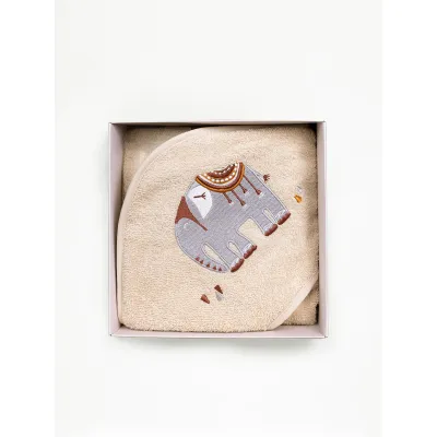 Fluffy Κεντητή Κάπα Beige 75x75