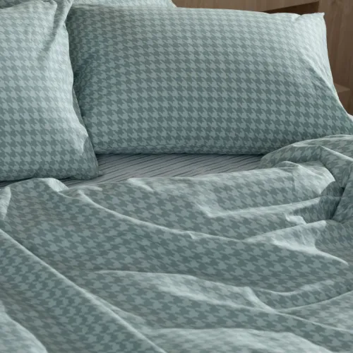 Σετ Σεντόνια Cotton Feelings 2064 Aqua Μονό (165x270)