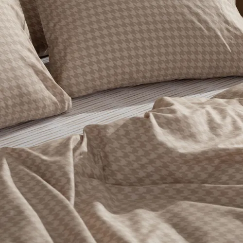 Σετ Σεντόνια Cotton Feelings 2064 Beige Μονό (165x270)