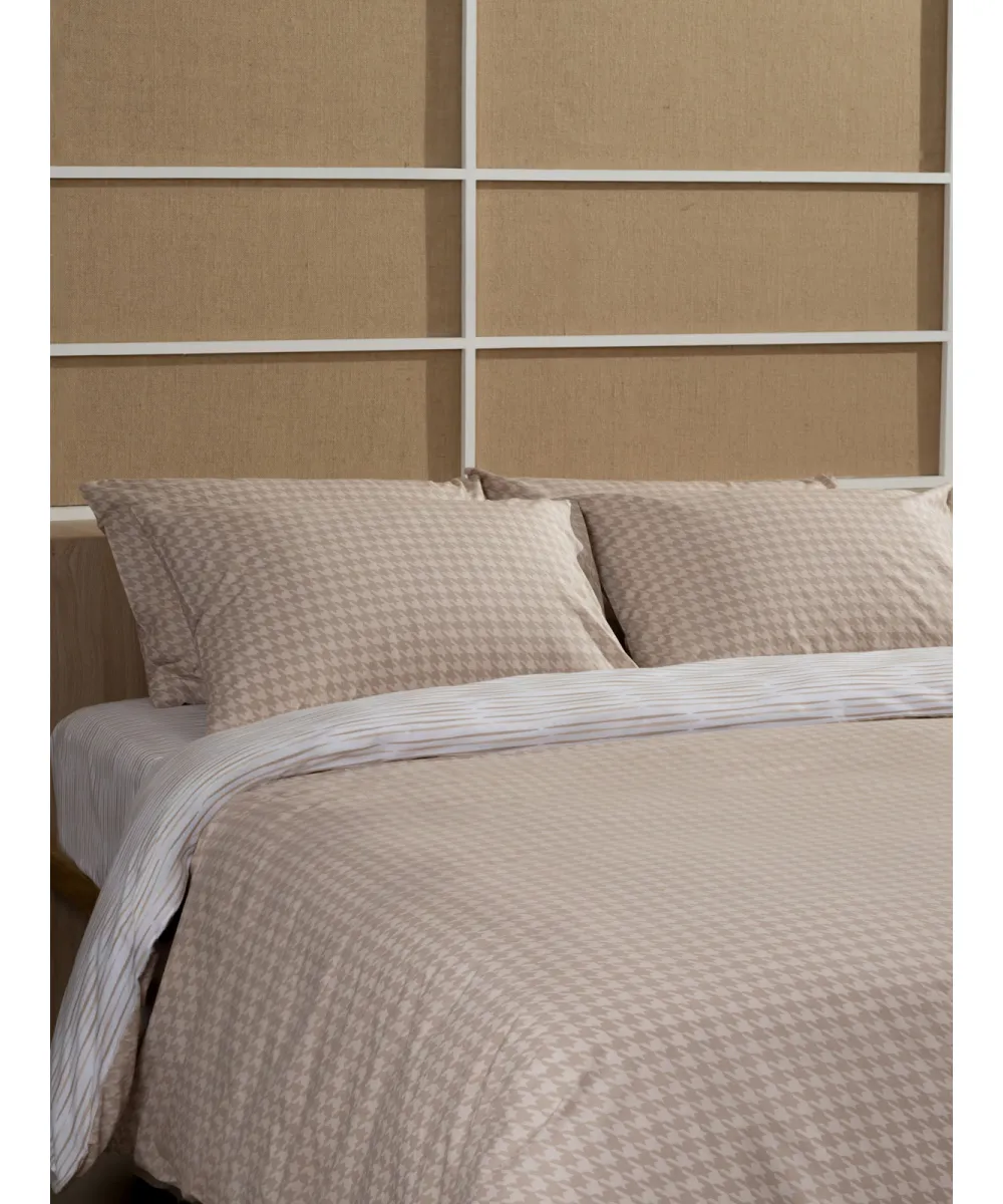 Σετ Σεντόνια Cotton Feelings 2064 Beige Μονό με λάστιχο(105x205 30)