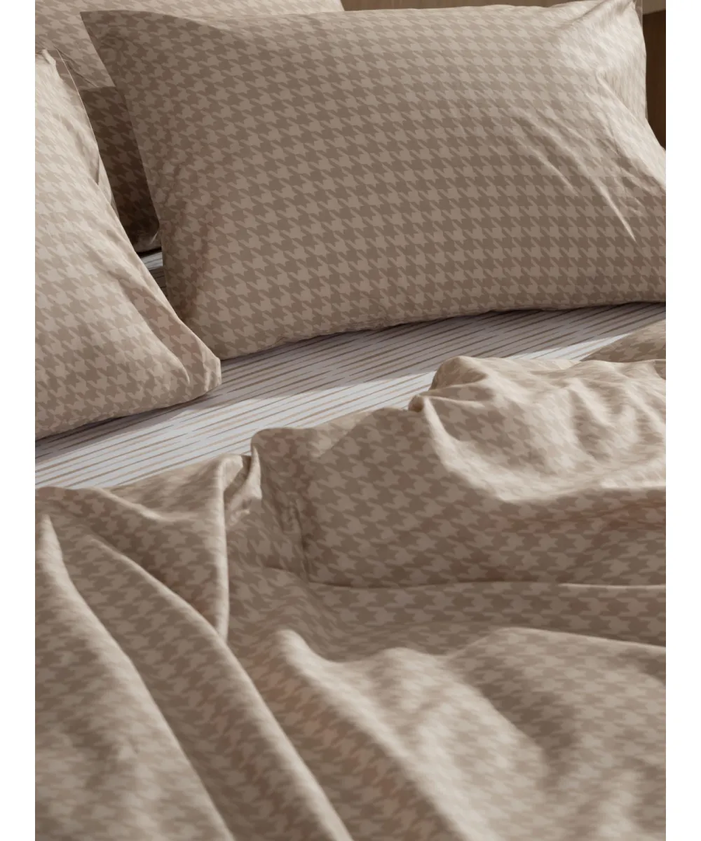 Σετ Σεντόνια Cotton Feelings 2064 Beige Μονό με λάστιχο(105x205 30)