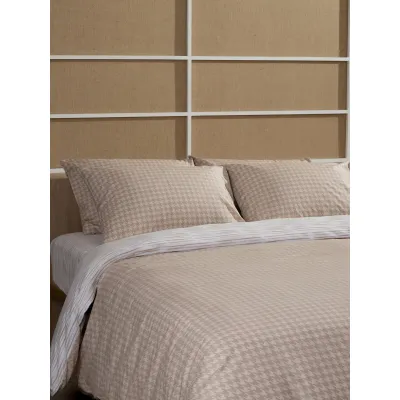 Σετ Σεντόνια Cotton Feelings 2064 Beige Μονό με λάστιχο(105x205 30)