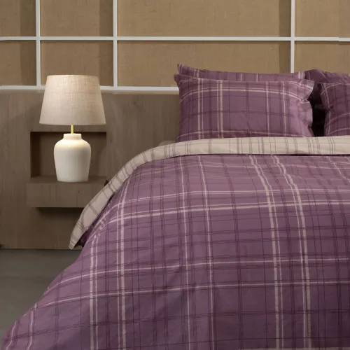 Σετ Σεντόνια Cotton Feelings 2066 Mauve Μονό (165x270)
