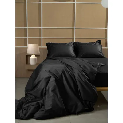 Μαξιλαροθήκες Βαμβακοσατέν Omnia Oxford Black 50x70