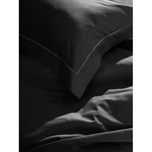 Μαξιλαροθήκες Βαμβακοσατέν Omnia Oxford Black 50x70