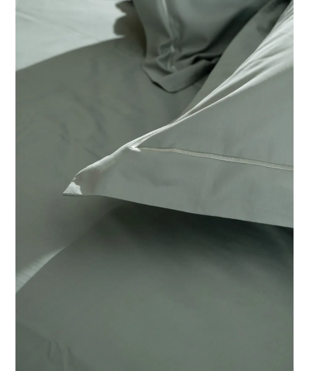 Μαξιλαροθήκες Βαμβακοσατέν Omnia Oxford Aqua 50x70