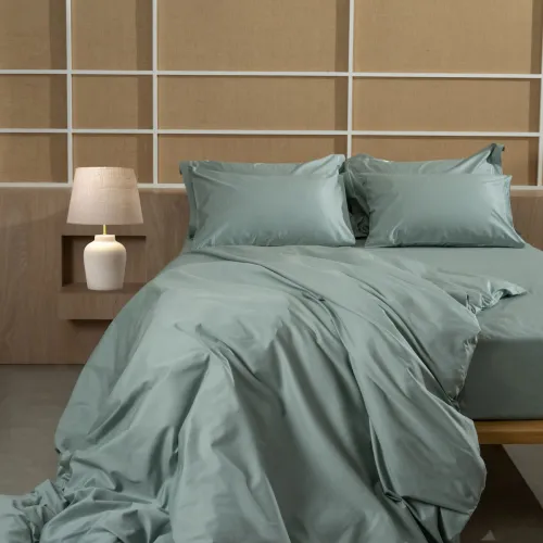 Μαξιλαροθήκες Βαμβακοσατέν Omnia Oxford Aqua 50x70