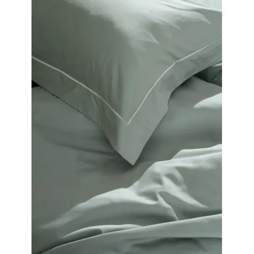 Μαξιλαροθήκες Βαμβακοσατέν Omnia Oxford Aqua 50x70