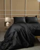 Σετ Σεντόνια Βαμβακοσατέν Omnia μονόχρωμα Black King Size (280x300)