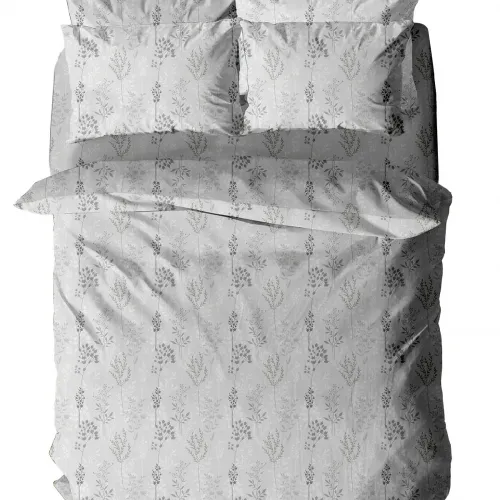Παπλωματοθήκη Menta Εμπριμέ 400 Grey Μονή (170x250)