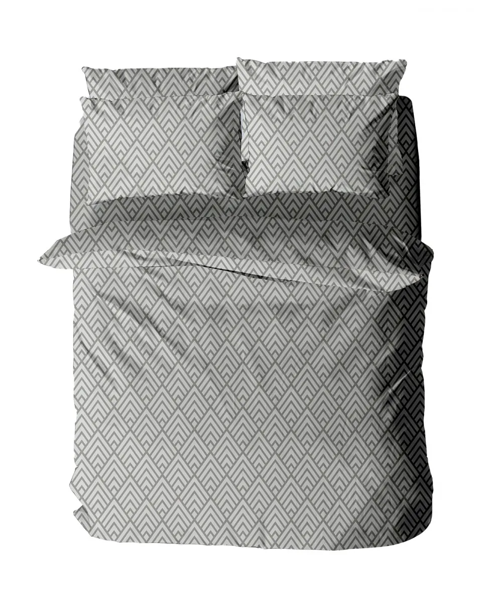 Παπλωματοθήκη Menta Εμπριμέ 500 Grey Μονή (170x250)