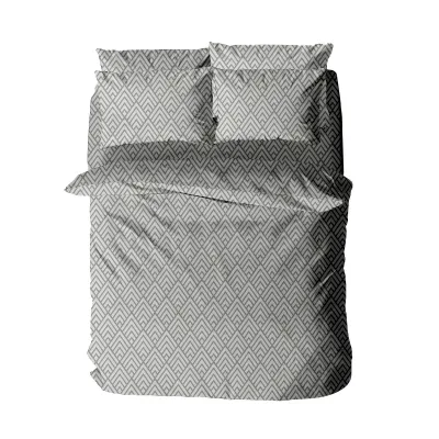 Παπλωματοθήκη Menta Εμπριμέ 500 Grey Μονή (170x250)