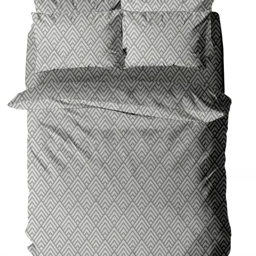 Παπλωματοθήκη Menta Εμπριμέ 500 Grey Μονή (170x250)